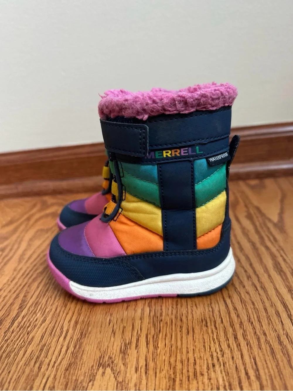 Merrell Alpine Puffer Rainbow WP Winter Boots Girls 5